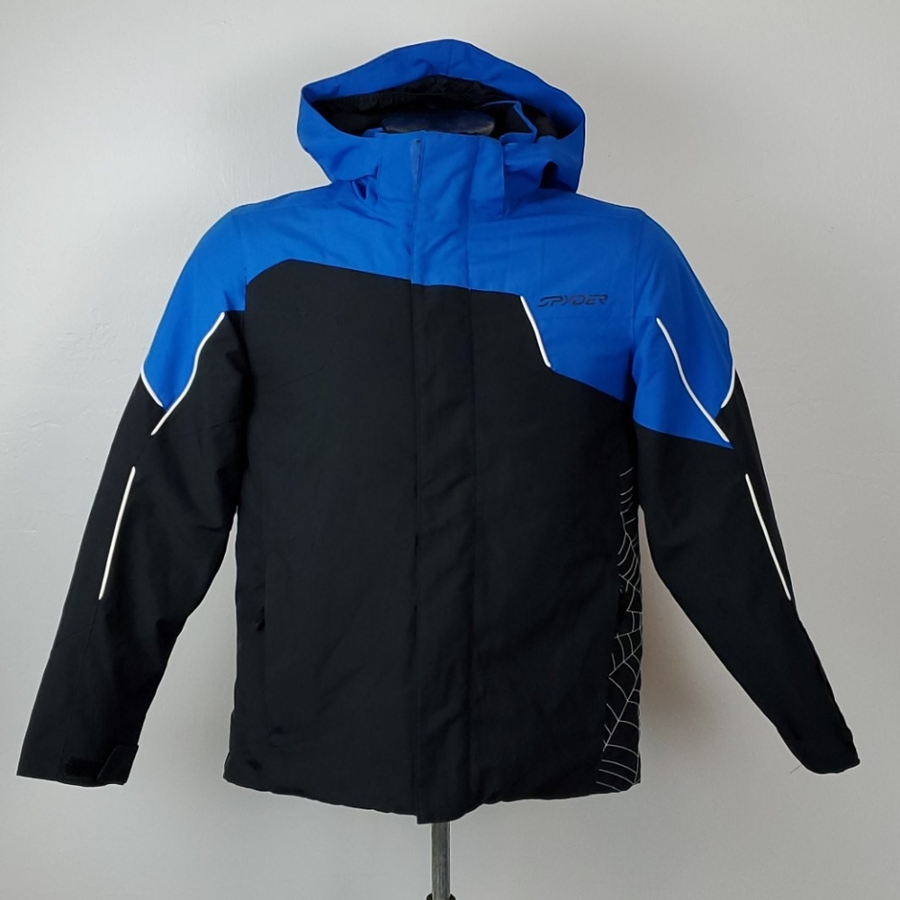 Spyder Kids Blue and Black Puffer Jacket